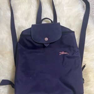 Longchamp Nylon purple Backpack with inner organizer